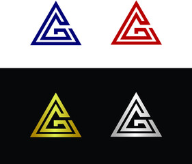 Initials with letter g and letter c logo
