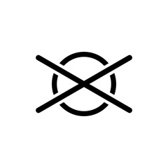Laundry icon isolated on white background. Do not dry clean symbol. Washing sign.