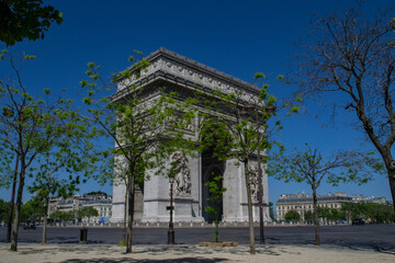 Arc de Triomphe Architectural monument on Charles de Gaulle square