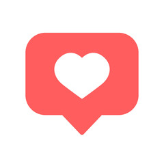 Notifications vector like icon.  Social media like vector icon. Symbol for web site computer and mobile vector.