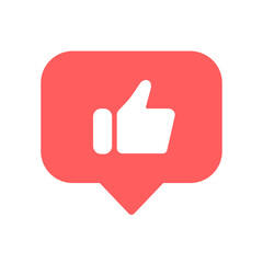 Obraz premium Notifications vector like icon. Social media like vector icon. Symbol for web site computer and mobile vector.