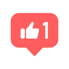 Notifications vector like icon.  Social media like vector icon. Symbol for web site computer and mobile vector.
