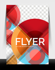 Fototapeta premium A4 flyer annual report circle design, vector background print template