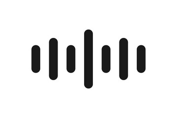 Vector sound wave icon isolated on white background. 