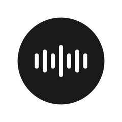 Vector sound wave icon on white background. 