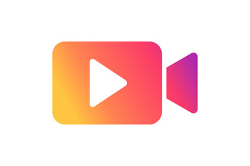 Video icon. Video camera vector. Video Player symbol. Video symbol logo. 
