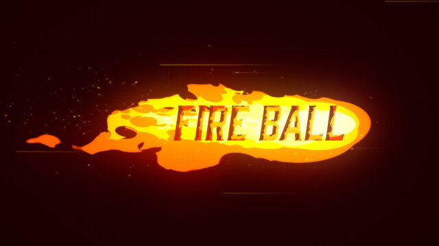 Stylized Fire Ball Title