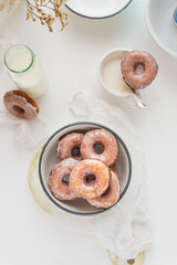 Baked soda and cheesed doughnuts