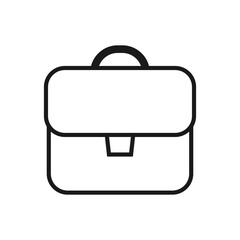 Flat vector briefcase icon for website and graphic design isolated on white background.