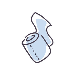 Isolated toilet paper fill style icon vector design