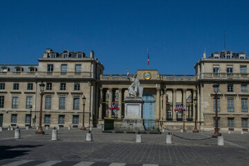 square with monument and Orsay Museum in Paris
