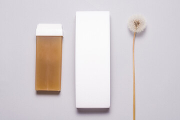 Depilatory wax catridge and paper sheets, hair removal wax tool set