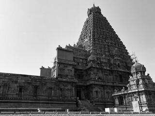 Brihadeeswarar temple in Thanjavur, Tamil nadu. This is the Hindu temple built in Dravidian...