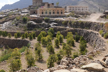 Coffee Plantation in Haraaz, Yemen where the worlds best coffee is grown and dried