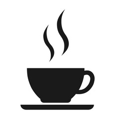 Cup vector icon isolated on white background. Coffee cup icon. Tea cup.