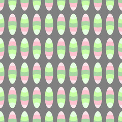 egg shape candy with grey background seamless repeat pattern