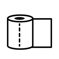 toilet paper roll clean hygiene line style icon