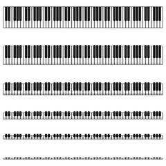 Isolated piano keyboard set. Vector illustration.