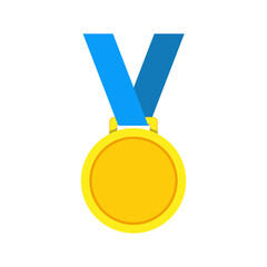 Winner icon. Golden  medal. Badge with number one. Award vector icon isolated on white background. Great for mobile app, web design, print materials, etc.