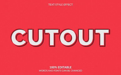 Editable Text Effect, Cutout Text Style