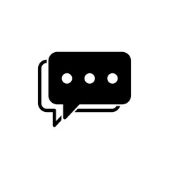 Flat vector chat message bubbles icon  isolated on white background.