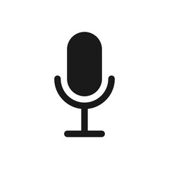 Microphone icon vector illustration  logo template for many purpose.  Isolated on white background.