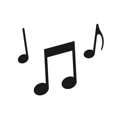 Music notes icons set. Vector illustration.