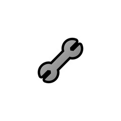 Wrench Vector Icon. Isolated Metal Wrench Cartoon Style Emoji, Emoticon  Illustration	