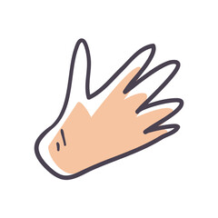 Hand fill style icon vector design