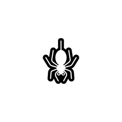 Spider Vector Icon. Isolated Halloween Cartoon Style Emoji, Emoticon  Illustration	