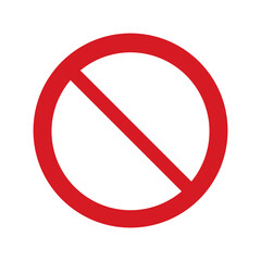 Stop sign icon. Prohibition symbol. Prohibition Sign. Prohibition icon isolated on white background.