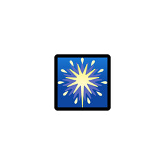 Fireworks Vector Icon. Isolated Sparkle Cartoon Style Emoji, Emoticon Firework  Illustration	