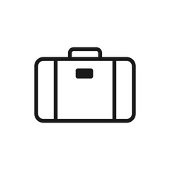 Vector suit case vector icon isolated on white background. 