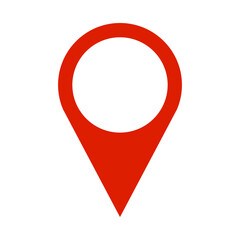 Marker point vector icon illustration flat design. Red map pin flat design modern icon. 