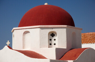 Fototapeta na wymiar Detail of church on greek island.