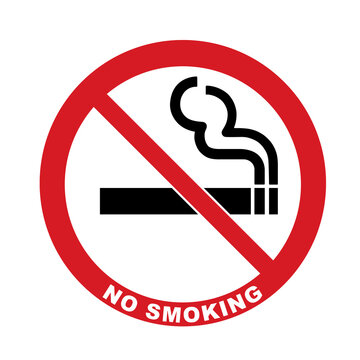 Vector icon no smoking. No smoking sign. Forbidden sign icon isolated on white background 