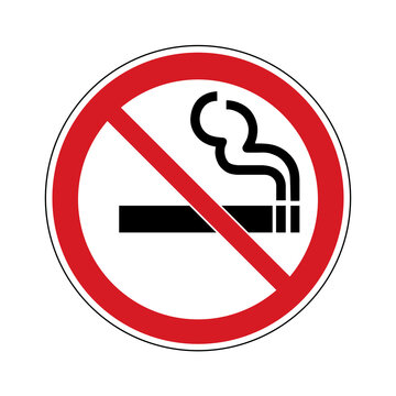 Vector icon no smoking. No smoking sign. Forbidden sign icon isolated on white background 