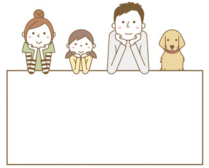 家族　二世代　ホワイトボード