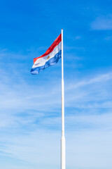 paraguay, yhú, flag, sky, blue, national, red, pole, symbol, white, union, flags, usa, america, wind, banner, patriotism, union jack, country, flying, british, patriotic, stripes, waving, stars, natio