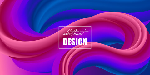 Colorful abstract background with futuristic gradient waves. Trendy illustration for business poster, web banner, landing page or cover