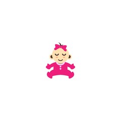 Baby cute logo icon concept