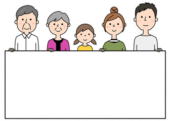 家族　三世代　ホワイトボード