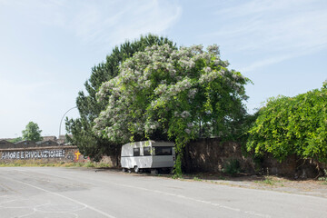 un camper a Roma