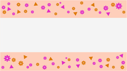 花と三角形 フレーム