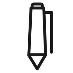 Icono plano ilustración a línea de bolígrafo