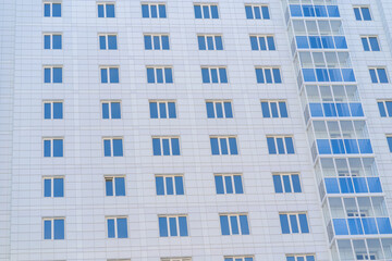 Modern apartment buildings on a sunny day. Facade of a modern apartment building. residential building modern apartment condominium architecture