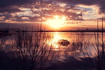 Lake Powell bei Page beim Sonnenuntergang