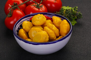 Tasty marinated patisson