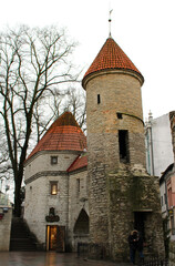View of the old buildings of Tallinn.
