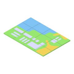 Excursion city map icon. Isometric of excursion city map vector icon for web design isolated on white background